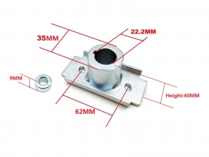 Piasta noża do kosiarki 97-05 2 x fasolka 9 mm na 6 mm + podkł. reg.
