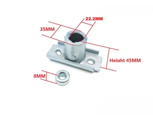 Piasta noża do kosiarki 97-07 45 mm / fasolka 8 mm na 14 mm, otwór Ø 10 mm + podkł. reg.